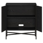Hudson&Canal - Meuble d'appoint Brighton 28 po de largeur - Grain noir-Nettoyer avec un chiffon doux et sec, sans produits chimiques agressifs ni produits de nettoyage abrasifs