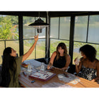 Westinghouse - 1500-Watt Hanging Infrared Electric Patio Heater - Silver-Avec trois réglages de chaleur 700, 800 et 1500W de chaleur instantanée. Zone de chauffage : 8 x 10 pieds.