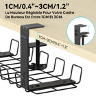 ShoppingAll - Plateau de rangement de câbles sous le bureau avec 10 attaches de câbles - Noir-ESPACE DE TRAVAIL ORDONNÉ: Organise soigneusement tous vos fils de bureau et maintient votre espace de travail propre et dégagé en acheminant les câbles à l’arrière du plateau pour les garder hors de vue.