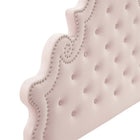 Modway - Diana Touffe Performance Velvet Tête de lit complète/Queen, Rose-Tissu résistant aux taches durable
