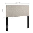 Modway - Taylor Tissu de lin rembourré Tête de lit King et King de Californie, Beige-King et California King Size