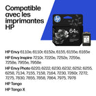 HP - Cartouche d'encre d'origine, noir 64XL (N9J92AN#140)-Rendement de 600 pages