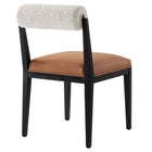 Modway - Kai Boucle et cuir végan Chaise à manger - Noir Tan Perle-7