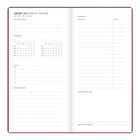 Letts of London - 2027 Agenda hebdomadaire mince Woodland - 5-7/8" x 3-1/8"- Rose - Mutlilingue-Comprend : une page d'informations personnelles, des pages de notes, des projets, des contacts, des emplois du temps et bien plus