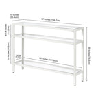 Hudson&Canal - Console Sivil 42" L - Blanc-8