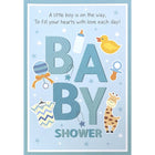 Mill Brook Studio - Cartes de souhaits Shower de bébé avec enveloppes – 5-3/8 po x 7-3/4 po – Garçon : jouets – paquet de 18-Cartes de souhaits qualité boutique