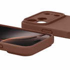 Avana - Velvet MagSafe Case pour iPhone 17 Pro - Moka-Fente pour sangle pour breloques ou cordon