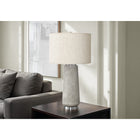 Monarch Specialties - Luminaire - 29 po H Lampe De Table - Résine Grise - Abat-Jour Ivoire / Crème - Moderne-L'interrupteur rotatif à 3 voies facile à utiliser contient une seule ampoule (non incluse) avec une puissance maximale de 100W/120V vous permettant d'ajuster l'ambiance lumineuse pour éclairer ou assombrir instantanément la pièce