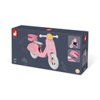 Janod - Scooter Mademoiselle Rose - Draisienne-Comprend un sac amovible pour transporter des jouets et des trouvailles