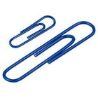 JAM Paper - Paquet combiné de trombones colourés - standard et jumbo - trombones bleu foncé - 1 paquet de 100 et 1 paquet de 75-Quantité : 100 trombones standard et 75 trombones jumbo (175 au total)