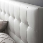 Modway - Lily Vinyle rembourré Tête de lit Queen, Blanc-Convient aux lits queen size