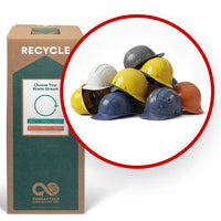 TerraCycle - Boîte zéro déchet pour casques de protection - Grande-Utilisez cette boîte pour recycler tous les casques de sécurité industriels et les casquettes de protection.