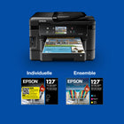 Epson - T127 Cartouche d'encre - Capacité extra élevée - Noir, paq./2-Deux cartouches par paquet