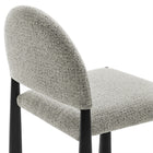 Modway - Hayley Tissu rembourré Fauteuil d’appoint de salle à manger - Chameau Noir-10