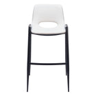 Zuo - Desi Tabouret de bar - Blanc - Ensemble de 2-Rembourrage moelleux et confortable