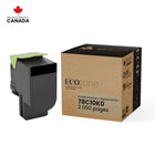 Ecotone - 78C10K0 Lexmark  Remanufacturés Toner Cartridge - Rendement standard - Noir-Couleur : Noir