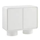 Modway - Lumo 2 portes Bois Armoire d’accent - Blanc-Armoire d’accent sculpturale moderne