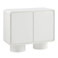 Modway - Lumo 2 portes Bois Armoire d’accent - Blanc-Armoire d’accent sculpturale moderne
