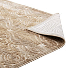 Modway - Kennocha Vagues rustiques vintage abstraites Tapis de 5 pi l x 8 pi L - Tan and Cream-Haute densité / Tissé à la machine
