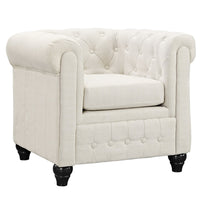 Modway - Earl Tissu rembourré Fauteuil - Beige-Pour les régions recherchant une élégance cultivée