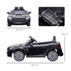 Aosom - Voiture électrique 12v avec télécommande parentale - noir-Vous pouvez connecter un appareil via le port USB 