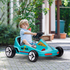Qaba - Kart à pédales électrique pour enfants 6V 7AH à batterie - bleu-La batterie 6V 7AH offre une heure de jeu avec une seule charge 