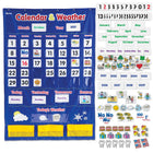 Learning Resources - Tableau à pochettes, calendrier et température-Matériau : Nylon