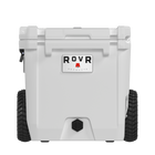 RovR - RollR 45 Glacière rigide à roulettes pintes avec poignée télescopique - Poudre-Le système breveté de goupilles AnchR vous permet de fixer des accessoires essentiels comme le bac LandR, la planche de préparation, le double Cup HoldR, le sac de rangement et la série DeckR (non inclus)