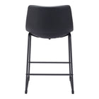Zuo - Smart Tabouret de comptoir - Noir - Ensemble de 2-Garantie limitée de 3 ans