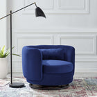 Modway - Relish Performance Velvet Chaise pivotante - Marine noire-Revêtement en velours de performance