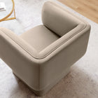 Modway - Tate Performance Velvet Chaise d’accent - Taupe-Couture détaillée