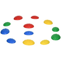 Outsunny - Pierres de marche avec tapis antidérapant - multicolore - ensemble de 12-Ensemble de 12 pièces, comprenant 6 grandes et 6 petites tailles 