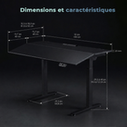 MotionGrey - Bureau debout électrique réglable Ultra  avec plateau inclinable - 55,1 po - Noir-Plateau inclinable permettant d’ajuster l’angle de travail pour la lecture, l’écriture ou l’utilisation d’appareils