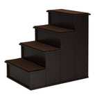 PawHut - Escalier pour animaux pour lit haut - 15,7 po L x 23,2 po l x 21,3 po H - café foncé-Parfait pour les animaux âgés et ceux ayant des problèmes de mobilité 