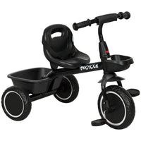 Qaba - Vélo pour tout-petits avec siège réglable - noir-Siège réglable avec ceinture de sécurité pour répondre aux besoins de votre enfant en toute sécurité 