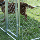 PawHut - Chenil pour chien extérieur 9,8 pi L x 9,8 pi l x 7,7 pi H avec toit, enclos pour chien avec housse imperméable résistante aux UV-Clôture métallique pour chien avec maillons de chaîne comprenant une porte verrouillable pour un accès pratique et une sécurité supplémentaire Remarque : Le chenil est grand et relativement lourd, il est donc recommandé que 2 à 3 personnes l'installent ensemble.