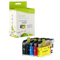 fuzion - Brother LC203C (LC203BK) Cartouche D'Encre Compatible - Haut Rendement - Noir/Cyan/Magenta/Jaune, Paquet de 4-Couleur d'encre: Noir, Cyan, Magenta, Jaune