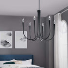 Modway - Penrose 6-Lumière Lustre - Noir-Auvent de plafond encastré