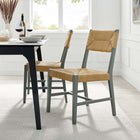 Modway - Bodie Chaise à manger - Gris clair naturel-Aucune assemblée requise
