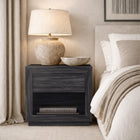 Manhattan Comfort - Table de nuit contemporaine Soren 26" à 1 tiroir - Gris charbon-Table de nuit moderne avec tiroir sans poignée pour une esthétique épurée et minimaliste