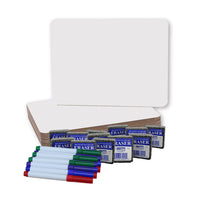 Flipside Products Tableaux blancs magnétiques effaçables à sec (23 x 30 cm) avec feutres et effaceurs de couleur, lot de 12-Les tableaux magnétiques sont parfaits pour la maison, l'école ou le lieu de travail !