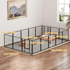PawHut - Parc pour chien 16 panneaux avec sangles pour petits chiens - 24 po H-Livré avec 16 piquets de sol pour une stabilité accrue