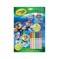 Crayola – Livre de coloriage et d'activités Paw Patrol-Inclut un livret de 32 pages de coloriage et d'activités et 7 mini marqueurs lavables