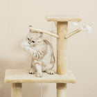 PawHut - Arbre à chat 53 po avec condo, grand centre d’activités pour chaton - beige-Couleur : Beige 