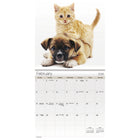 DateWorks - 2026 Mini Calendrier Mural 16 Mois - 7 po x 7 po - Amis - Anglais -Animaux