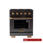 Kucht - 30 po Série KEG style professionnel au gaz - Gemstone-La cuisinière à quatre brûleurs comprend deux brûleurs haute puissance de 15 000 BTU et deux brûleurs de 9 000 BTU