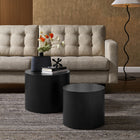 Modway - Amani Nidification ronde Tables basses Ensemble de 2 - Noir-Design lisse et rond