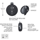 Ultimate Ears - MINIROLL Enceinte Bluetooth ultra-portable et étanche - Noir-Compatible avec les ordinateurs portables MacBook Neo : connexion Bluetooth instantanée, compatibilité parfaite et couleurs assorties