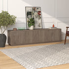 Hudson&Canal - Meuble TV Hanson pour téléviseurs jusqu'à 85 pouces - Chêne gris vieilli-Caractéristiques assemblage facile