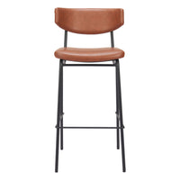 Zuo - Charon Tabouret de bar - Brun vintage - Ensemble de 2-Rembourrage moelleux et confortable